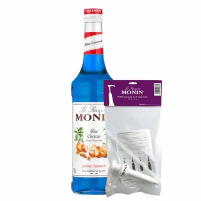 Monin Siroop Curacao (70 cl) + Monin Siroop Pompje (10ml)