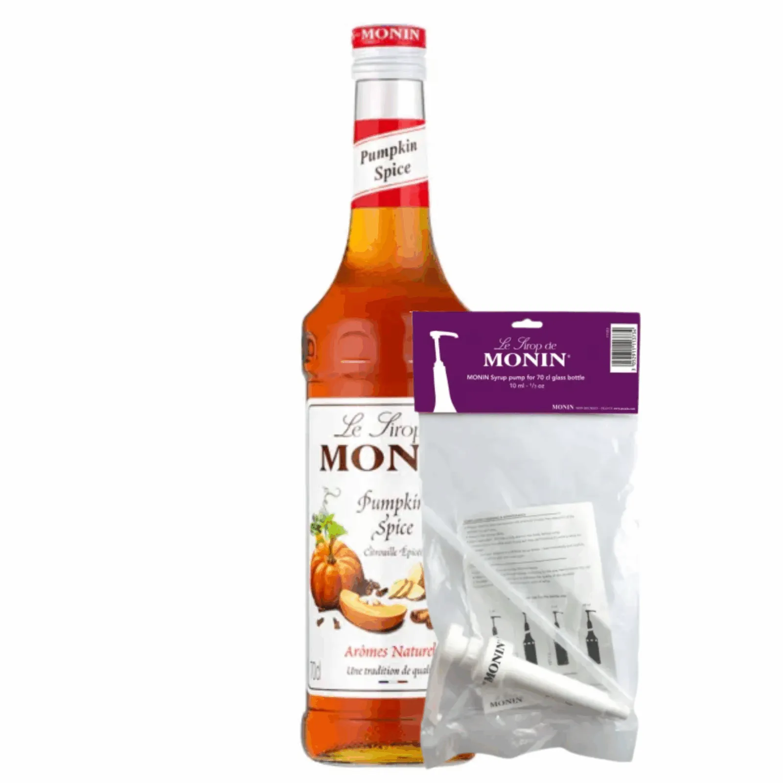 Monin Siroop Pumpkin Spice (70 cl) + Monin Siroop Pompje (10ml)