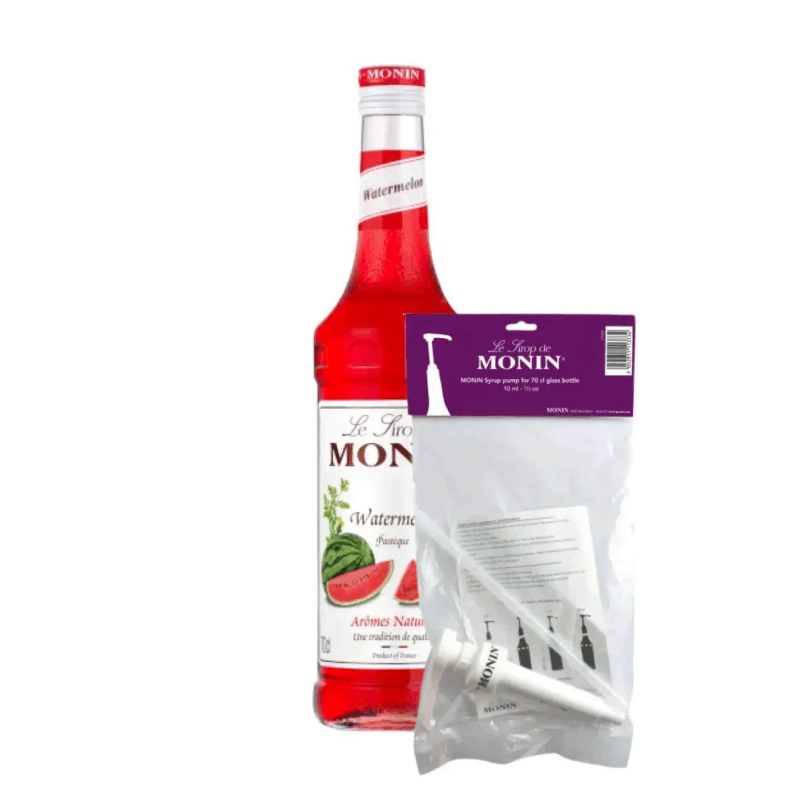 Monin Siroop Watermeloen (70 cl) + Monin Siroop Pompje (10ml)