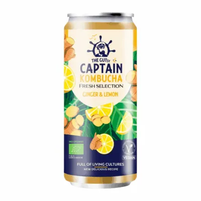 The Gutsy Captain Kombucha Ginger Lemon BIO (12x 250ml)