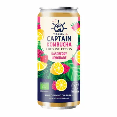 The Gutsy Captain Kombucha Raspberry BIO (12x 250ml)