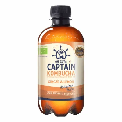 The Gutsy Captain Kombucha Peach BIO PET (12x 400ml)