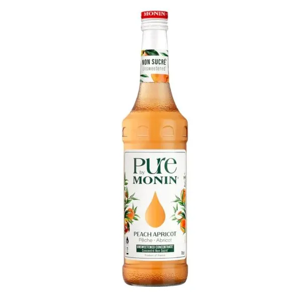 Monin pure peach & abrikoos siroop 70cl