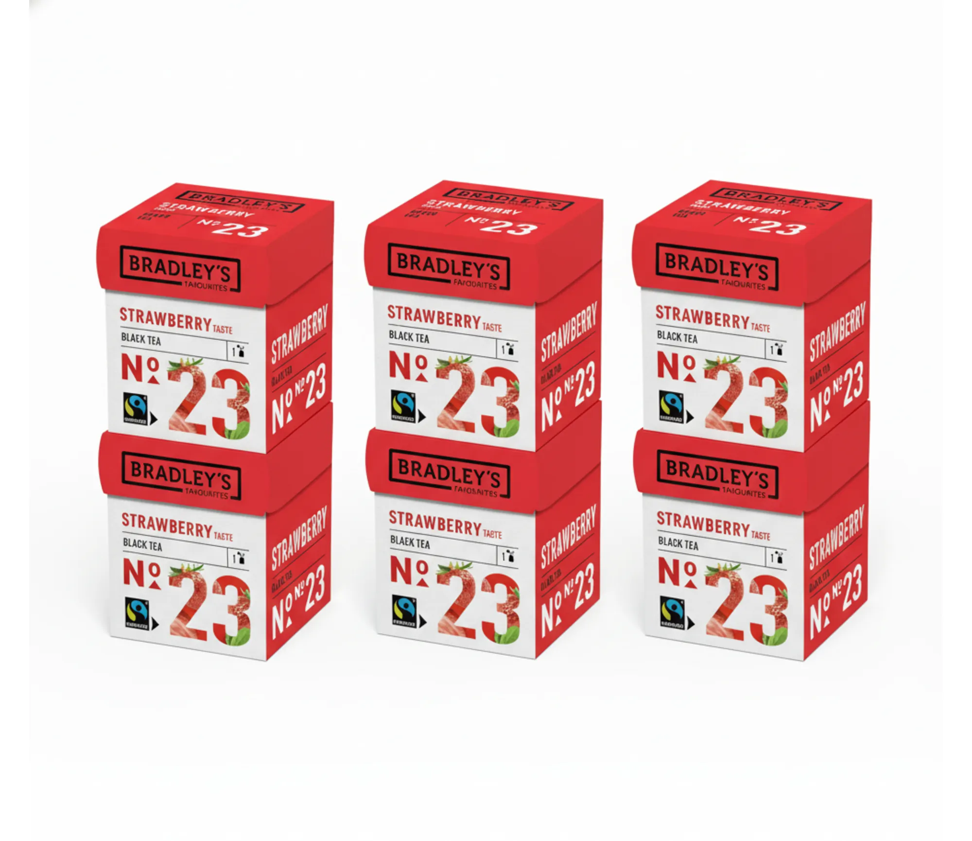 Bradley's Favourites Black Tea Strawberry No. 23 (72x 2g)