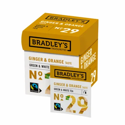 Bradley's Favourites GreenWhite Tea Ginger & Orange No. 29 (72x 1.75g)