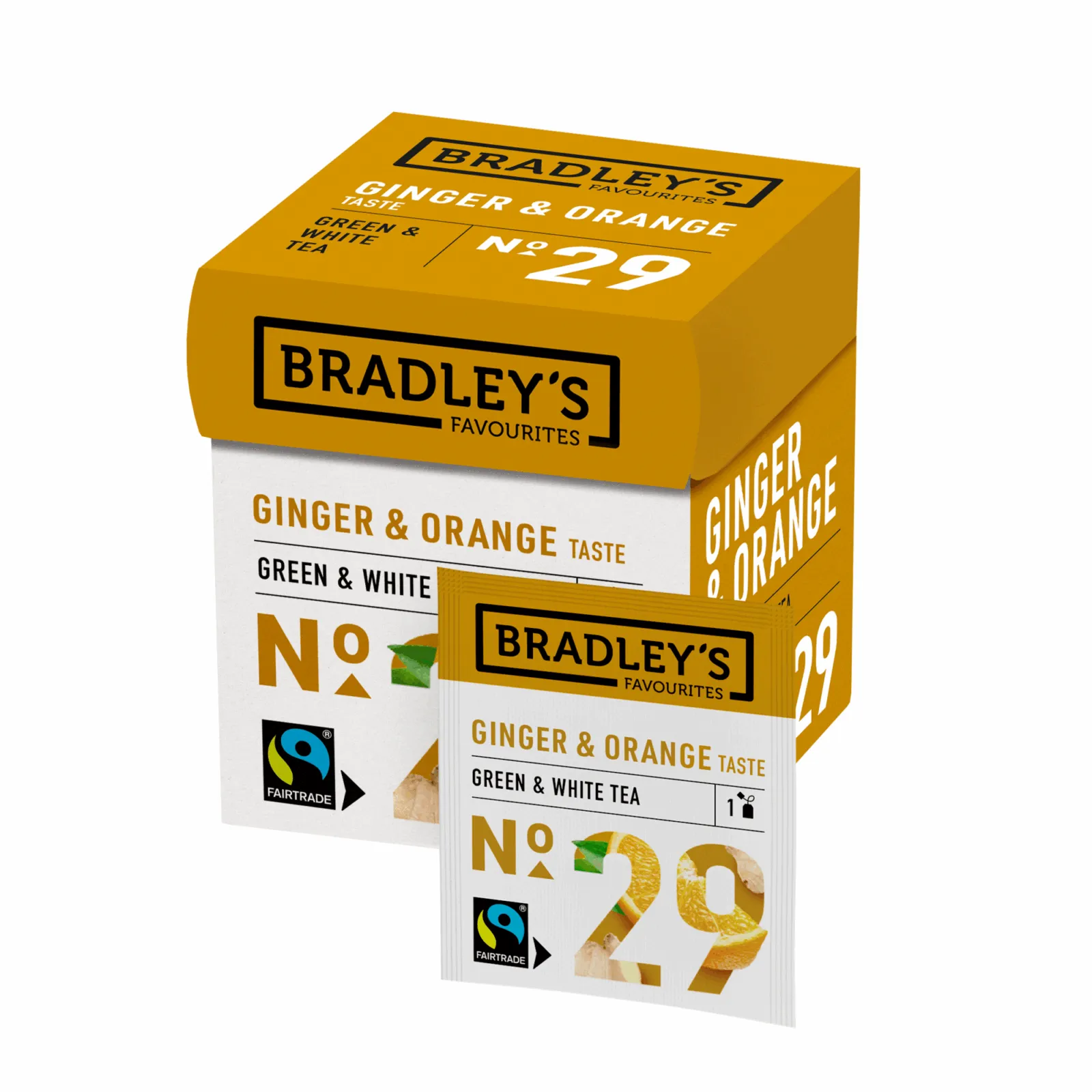 Bradley's Favourites GreenWhite Tea Ginger & Orange No. 29 (72x 1.75g)