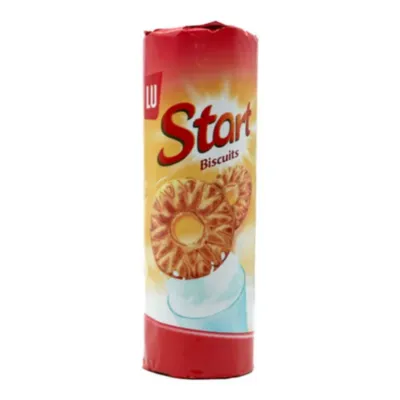 rond biscuit pak melk rood voorkant