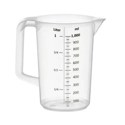 maatbeker voorkant doorzichtig Liter
