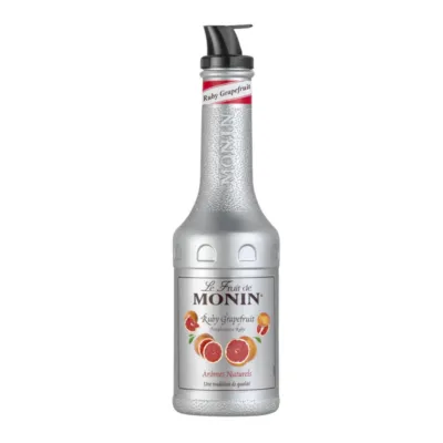 Grijze fles puree Monin Grapefruit voorkant