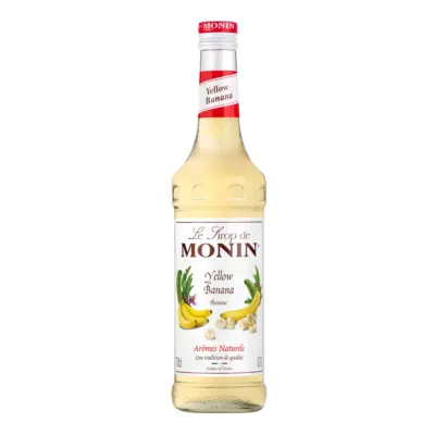 geel banaan fles Monin siroop voorkant
