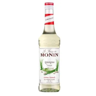 witte fles Monin siroop voorkant