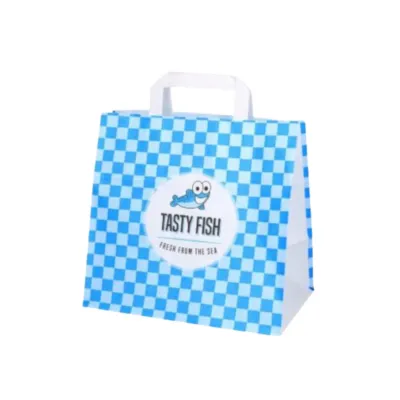 blauw draagtas vis papier stevig voorzeide