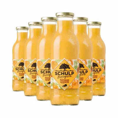 Schulp Biologisch Sinaasappelsap fles (6x 0,75 liter)