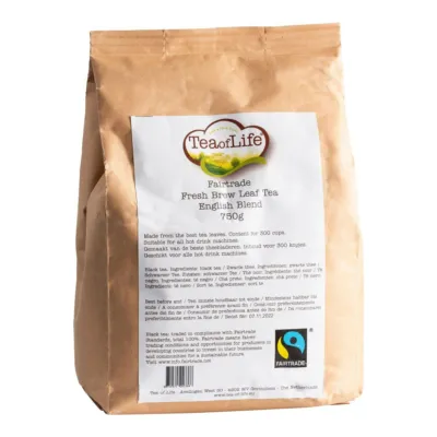 Tea of Life Fairtrade Fresh Brew Thee English Blend (6x 750 gr)