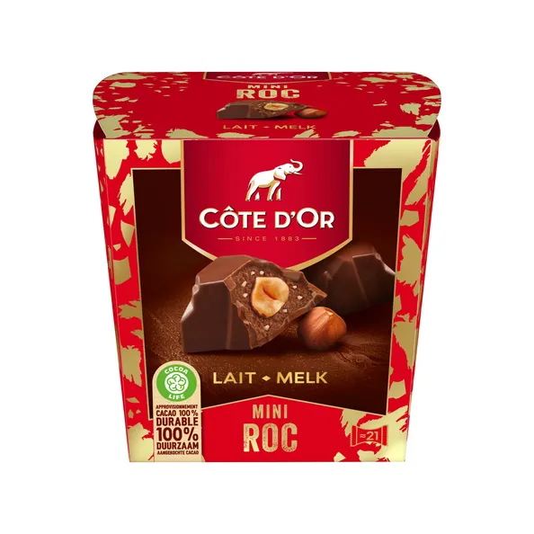 Cote d’or mini roc melk 195 gr