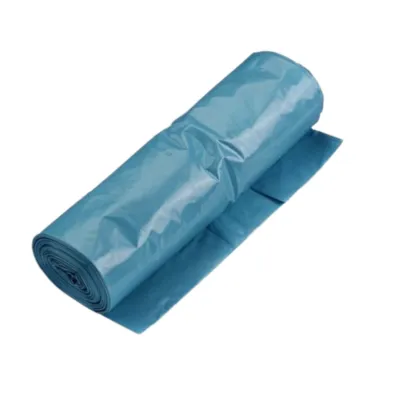 zak blauw afvalzak liggend voorkant