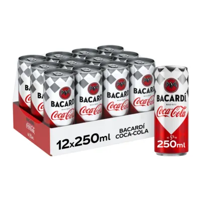 Bacardi Coca-cola tray fleksje sleek blik voorkant