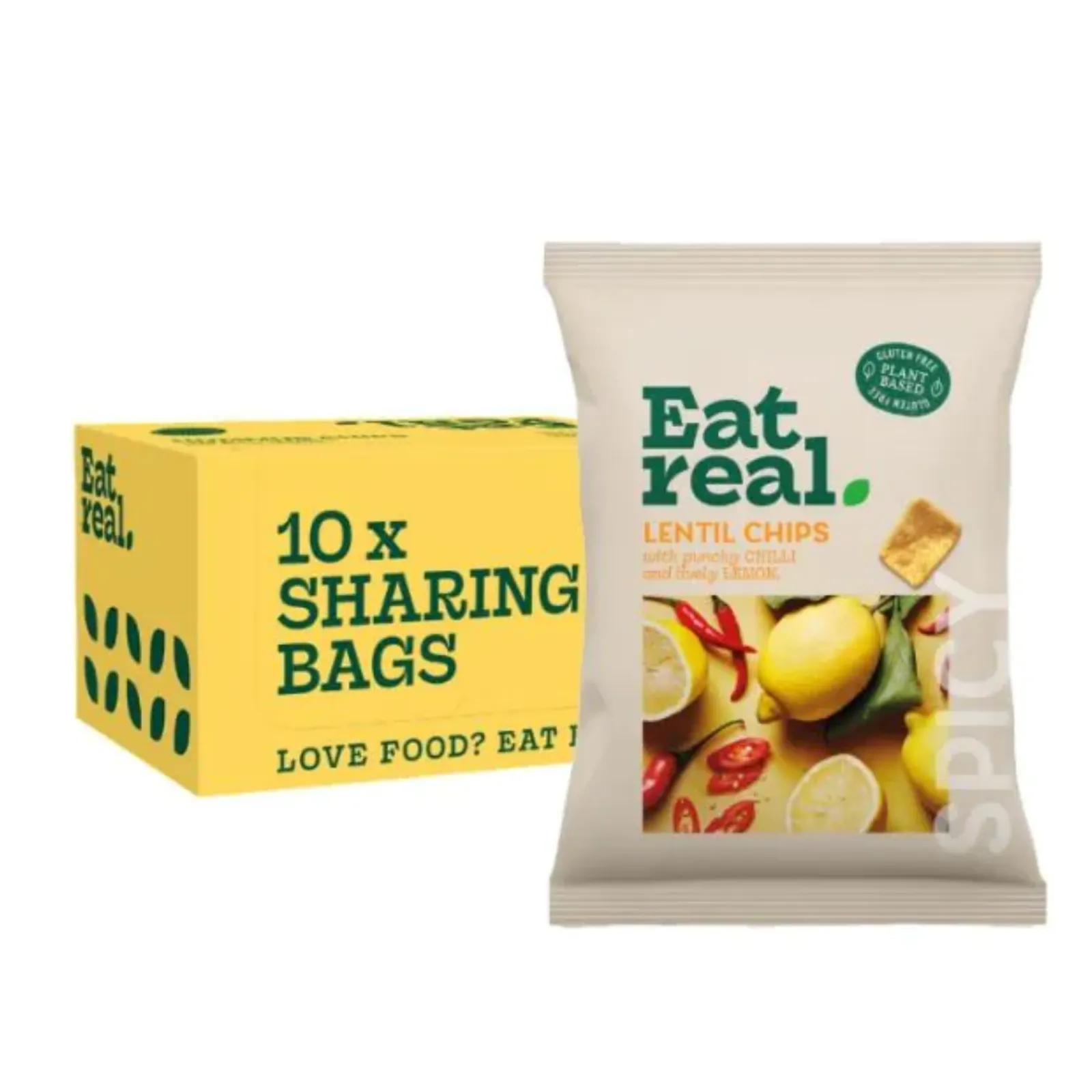 Eat Real Chilli & Lemon Lentil Chips (18x 40gr)