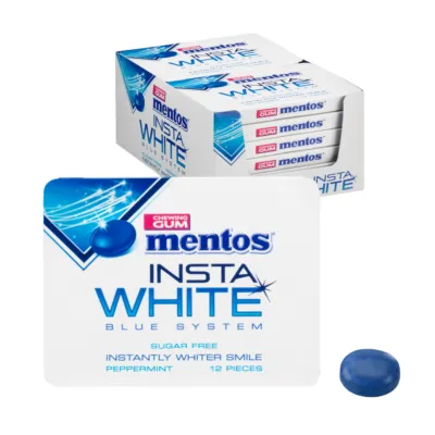 Mentos Kauwgom Insta White Blister (12x 12 stuks)