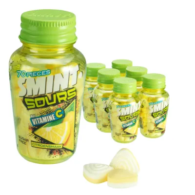 Smint Sours Citroen Pot (6x 70 stuks)