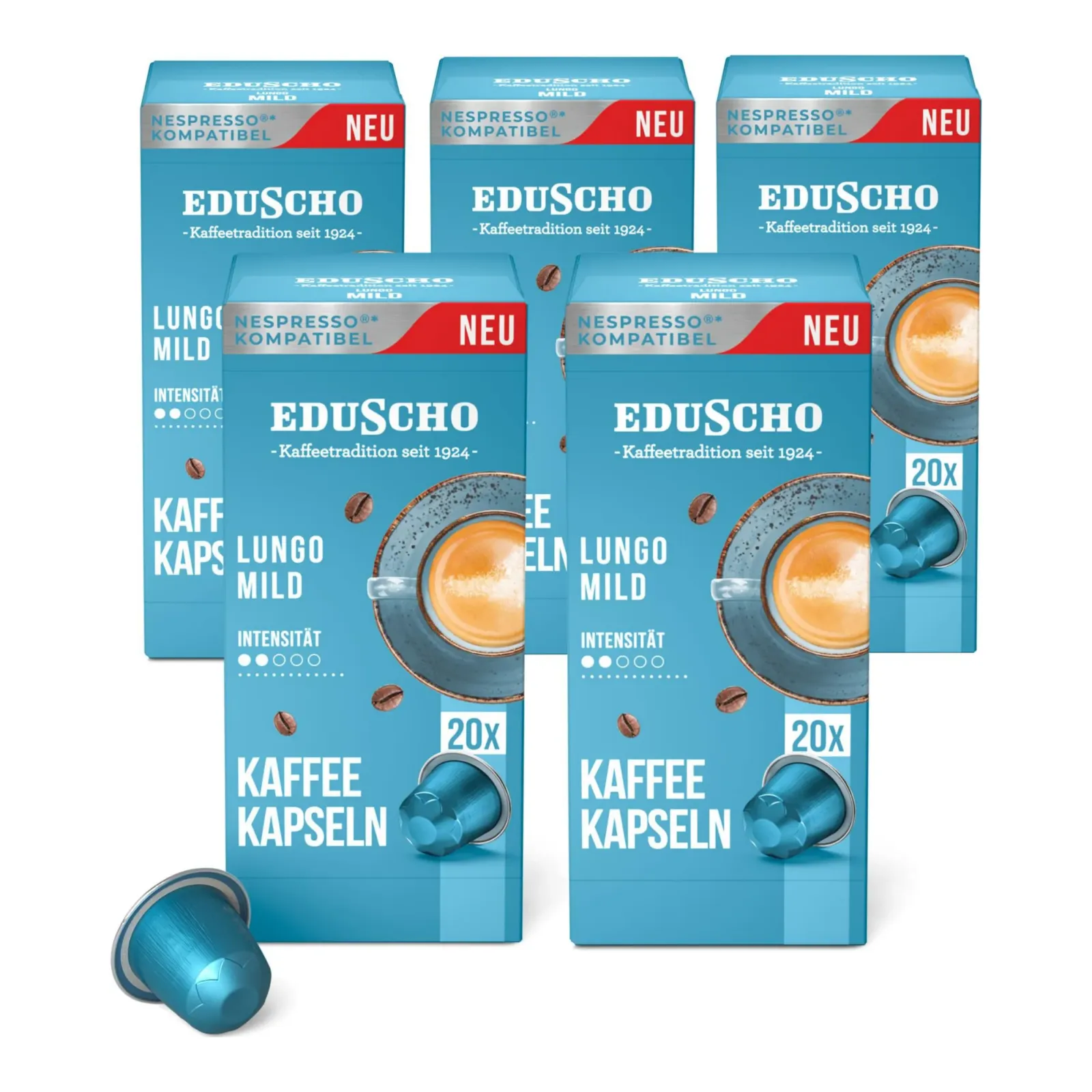 Edu Lungo Mild Cups (5x 20 cups)