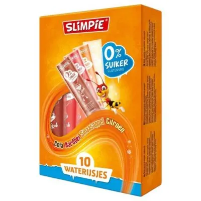Slimpie waterijs oranje doos staand voorkant