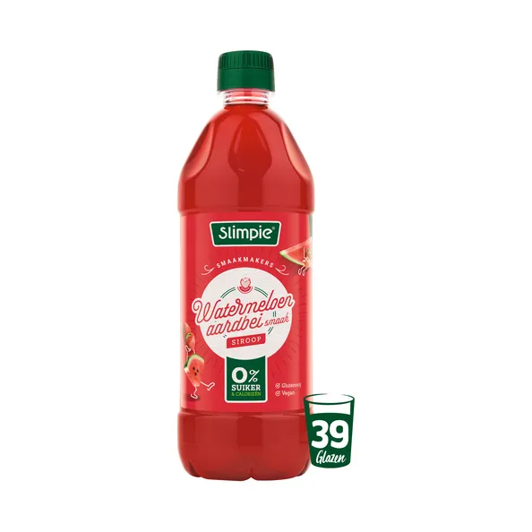 Slimpie siroop watermeloen aardbei 650 ml