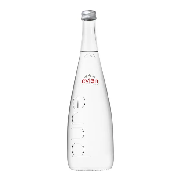 Evian aramis one way fles glas 75 cl