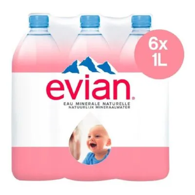 Evian 100% RPET 1ltr. a6