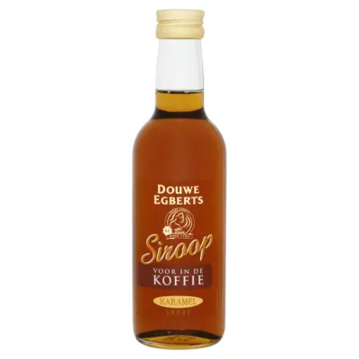 Fles karamel siroop koffie voorkant