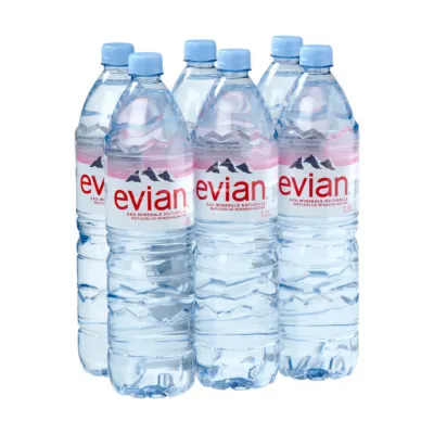 Flessen water staand 6-pack voorkant