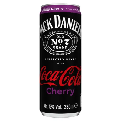jack daniel's coca-cola sleek blik 33cl voorkant