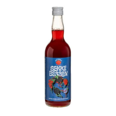 Bessen siroop fles staand voorkant