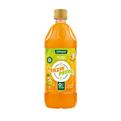Siroop fles oranje staand voorkant