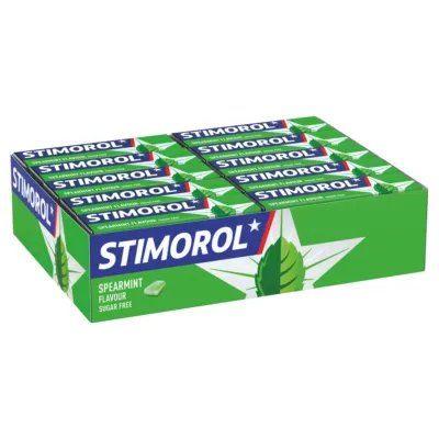 groen display stimorol rol spearmint kauwgom voorkant