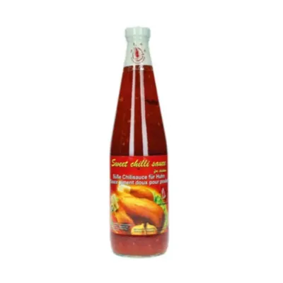 fles sweet chilisaus voorkant