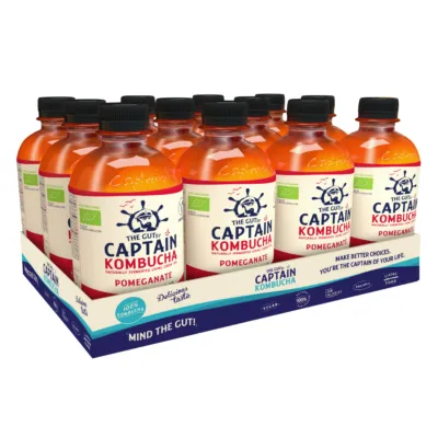 The Gutsy Captain Kombucha Pomegranate Bio (12X 400ml)