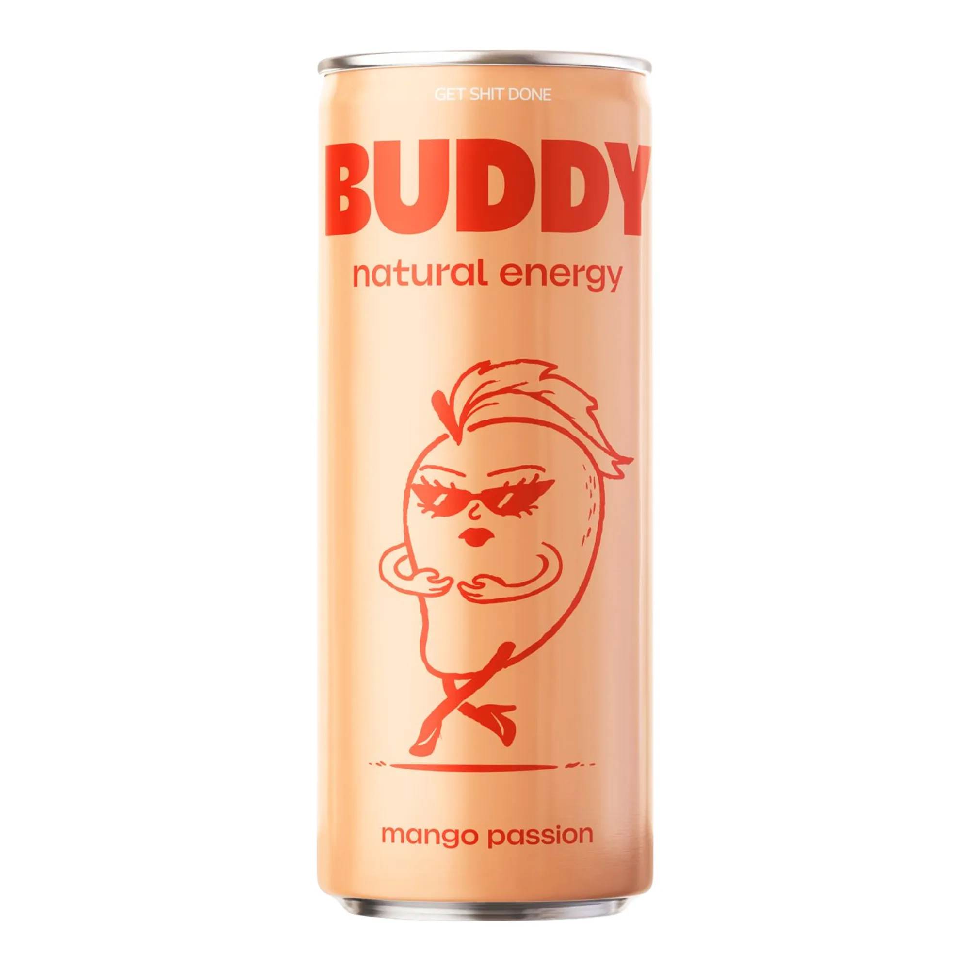 Buddy Mango Passievrucht Bio Blikje (12x 250 ml)