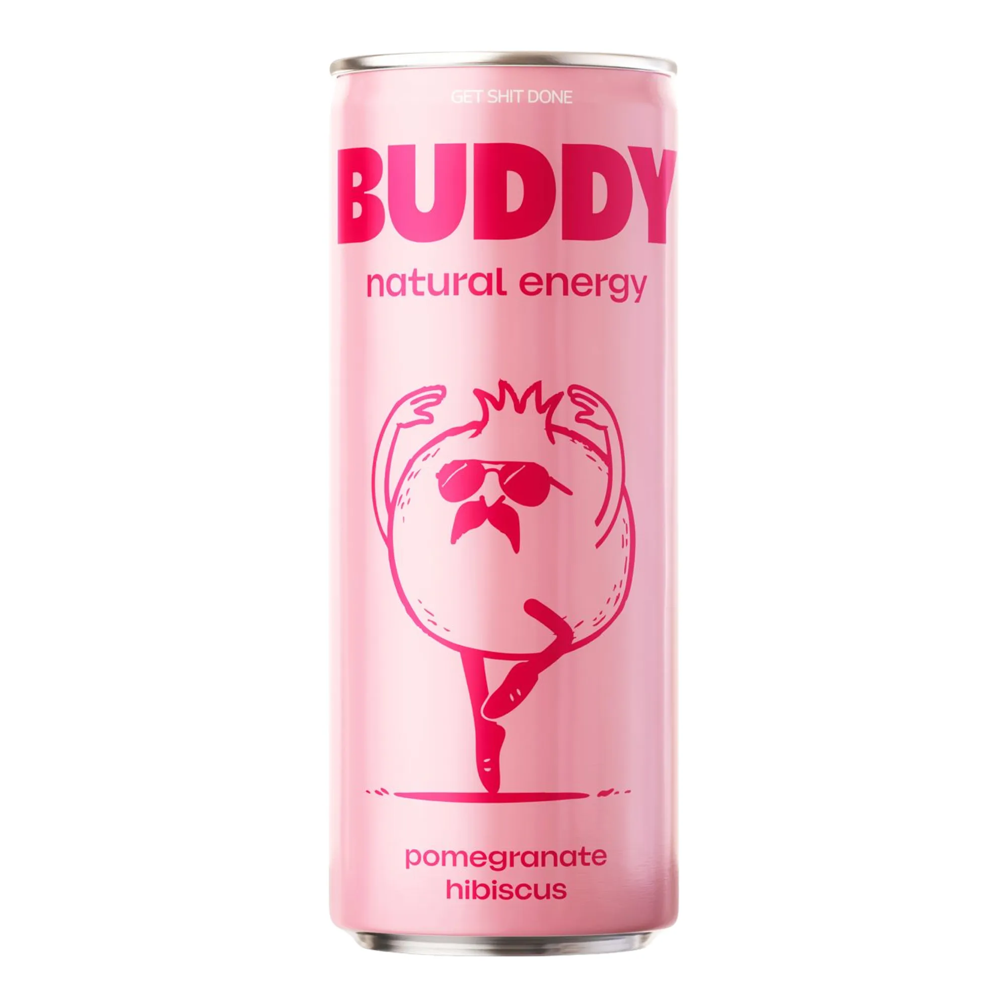 Buddy Pomegranate Hibiscus Bio Blikje (12x 250 ml)