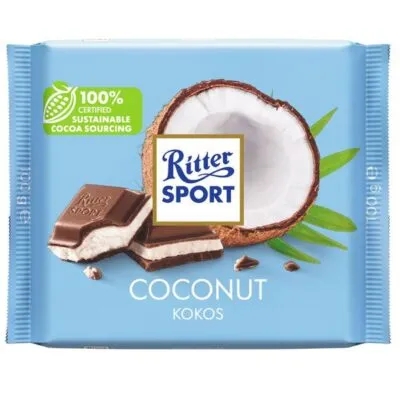 Ritter sport melk chocolade met kokosvulling 100 gr