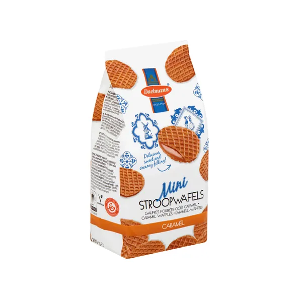Daelmans mini stroopwafels blokbodemzak 200 gr