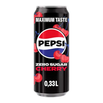 Pepsi zero sugar cherry sleek blik 33 cl