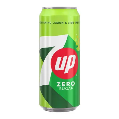 Seven up zero sugar sleek blik 33 cl