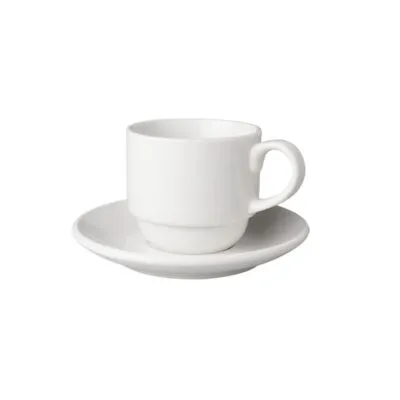 Mammoet kop en schotel wit budgetline breed 20 cl