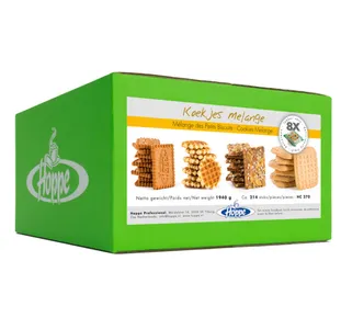 Hoppe koekjes melange verpakt in 8 vershoudtrays ca. 178 koekjes