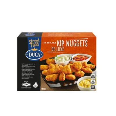 Duca voorgebraden kipfilet kipnuggets de luxe 25 gr