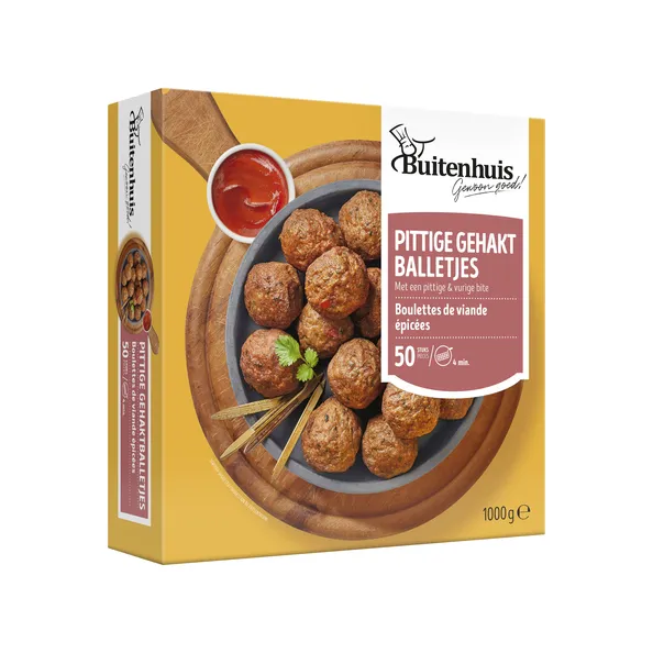 Buitenhuis pittige gehaktballetjes 20 gr