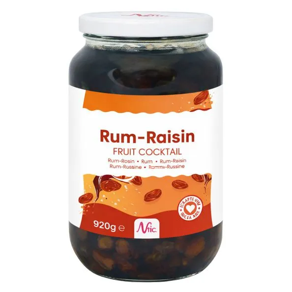 Nic rum rozijnen fruitcocktail pot 920 gram