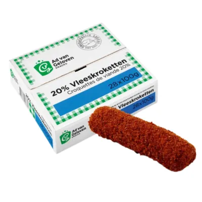 20% vleeskroketten omdoos los liggend voorkant