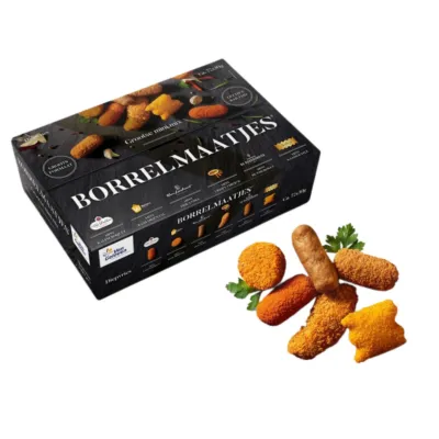 Borrelmaatjes borrelhapjes snacks doos voorkant